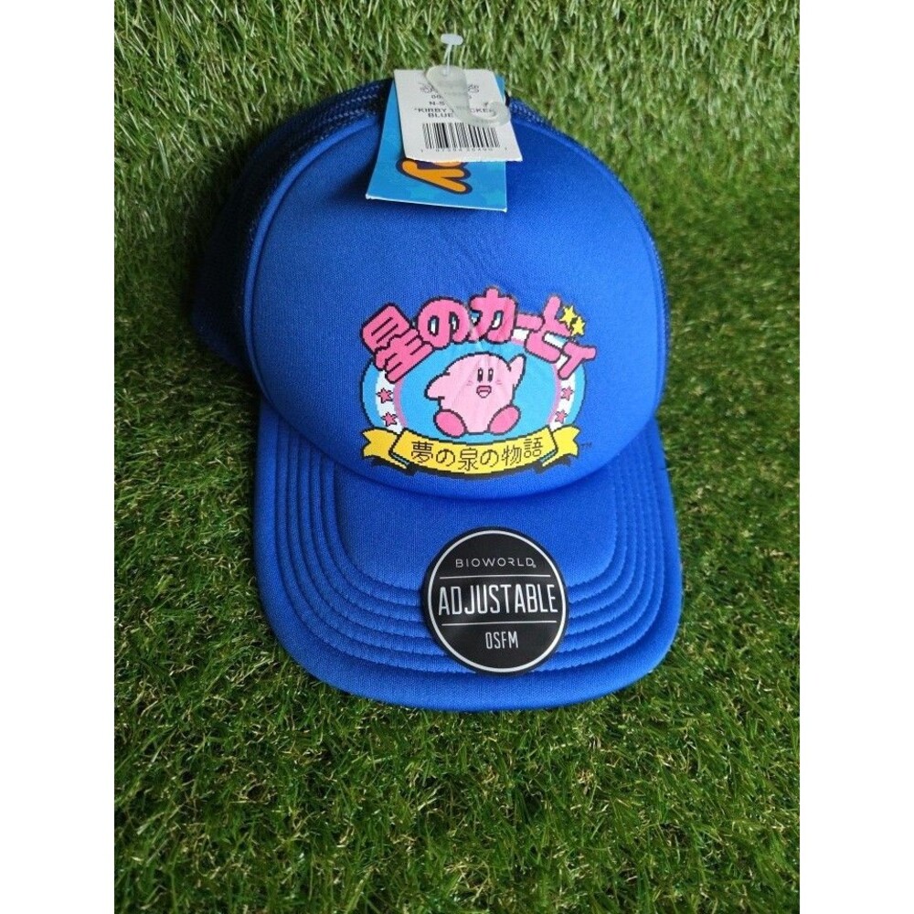 KIRBY NINTENDO BLUE FOAM TRUCKER HAT Mario Video Games Baseball Cap OSFM